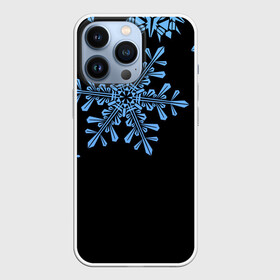 Чехол для iPhone 13 Pro с принтом Минималистичные Снежинки в Кировске,  |  | зима | минимализм | новый год | снег | снегопад | снежинки