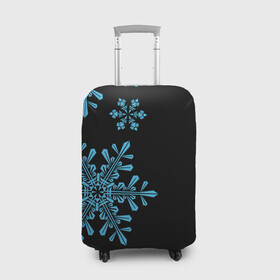 Чехол для чемодана 3D с принтом Снежная Стена в Кировске, 86% полиэфир, 14% спандекс | двустороннее нанесение принта, прорези для ручек и колес | зима | новый год | снег | снегопад | снежинки