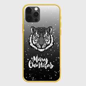 Чехол для iPhone 12 Pro с принтом Merry Christmas Год Тигра 2022. в Кировске, силикон | область печати: задняя сторона чехла, без боковых панелей | 2022 | happy new year | merry christmas | год тигра | зима близко | нг | новогодний | новогодний тигр | новогодняя символика | новый год | новый год 2022 | рождество | символ 2022 года | снег | снежинки | тигр