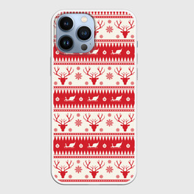 Чехол для iPhone 13 Pro Max с принтом Новогодний орнамент с Оленями. в Кировске,  |  | 2022 | merry christmas | год тигра | зима близко | нг | новогодний | новогодний тигр | новогодняя символика | новый год | новый год 2022 | орнамент | рождество | символ 2022 года | снег | снежинки | тигр | узор