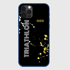 Чехол для iPhone 12 Pro Max с принтом Triathlon Триатлон в Кировске, Силикон |  | Тематика изображения на принте: bike | ironman | run | swim | triathlon | бег | брызги | велоспорт | выносливость | краска | мультиспорт | плавание | спорт | триатлон | цикличный