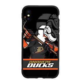 Чехол для iPhone XS Max матовый с принтом Анахайм Дакс Anaheim Ducks в Кировске, Силикон | Область печати: задняя сторона чехла, без боковых панелей | anaheim | anaheim ducks | ducks | hockey | nhl | usa | дакс | нхл | спорт | сша | хоккей | шайба