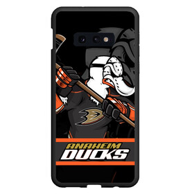 Чехол для Samsung S10E с принтом Анахайм Дакс Anaheim Ducks в Кировске, Силикон | Область печати: задняя сторона чехла, без боковых панелей | anaheim | anaheim ducks | ducks | hockey | nhl | usa | дакс | нхл | спорт | сша | хоккей | шайба