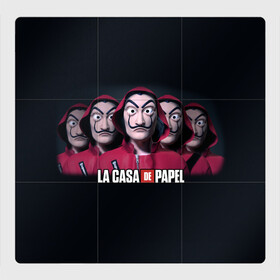 Магнитный плакат 3Х3 с принтом LA CASA DE PAPEL BELLA CIAO / БУМАЖНЫЙ ДОМ в Кировске, Полимерный материал с магнитным слоем | 9 деталей размером 9*9 см | bella ciao | la casa de papel | бумажный дом | ла каса де | ла каса де папель | ла каса де пепел | лакаса | сериал | фильм