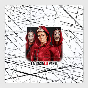 Магнитный плакат 3Х3 с принтом СЕРИАЛ БУМАЖНЫЙ ДОМ | LA CASA DE PAPEL BELLA CIAO в Кировске, Полимерный материал с магнитным слоем | 9 деталей размером 9*9 см | Тематика изображения на принте: bella ciao | la casa de papel | бумажный дом | ла каса де | ла каса де папель | ла каса де пепел | лакаса | сериал | фильм