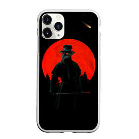 Чехол для iPhone 11 Pro Max матовый с принтом plague doctor ЧУМНОЙ ДОКТОР в Кировске, Силикон |  | art | artwork | dark | illustration | moon | plague doctor | red moon | арт | луна | мрак | ночь | чума | чумной доктор