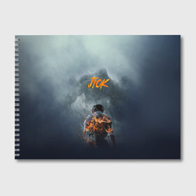 Альбом для рисования с принтом JioK огонь в Кировске, 100% бумага
 | матовая бумага, плотность 200 мг. | дым | монстры | огонь | персонаж | человек