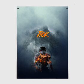 Постер с принтом JioK огонь в Кировске, 100% бумага
 | бумага, плотность 150 мг. Матовая, но за счет высокого коэффициента гладкости имеет небольшой блеск и дает на свету блики, но в отличии от глянцевой бумаги не покрыта лаком | дым | монстры | огонь | персонаж | человек