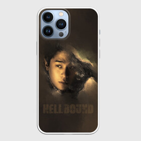 Чехол для iPhone 13 Pro Max с принтом Hellbound персонаж. в Кировске,  |  | дым | монстор | надпись | название | персонаж