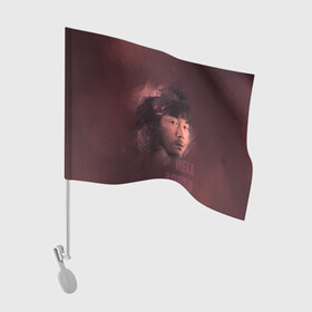 Флаг для автомобиля с принтом Джин Кён в Кировске, 100% полиэстер | Размер: 30*21 см | детектив | дым | лицо | монстр | персонаж