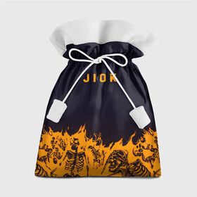 Подарочный 3D мешок с принтом Jiok пламя в Кировске, 100% полиэстер | Размер: 29*39 см | люди | надпись | огонь | пламя | скелеты