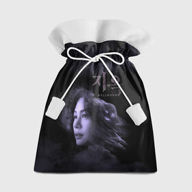 Подарочный 3D мешок с принтом Min Hye jin в Кировске, 100% полиэстер | Размер: 29*39 см | Тематика изображения на принте: дым | женщина | монстр | персонаж