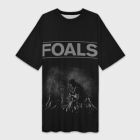 Платье-футболка 3D с принтом Foals on live в Кировске,  |  | alternative | foals | metall | music | rock | альтернатива | металл | музыка | рок | фолс