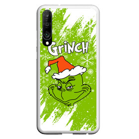 Чехол для Honor P30 с принтом Grinch Green. в Кировске, Силикон | Область печати: задняя сторона чехла, без боковых панелей | 2022 | grinch | happy new year | merry christmas | год тигра | гринч | зима близко | нг | новогодний | новый год | новый год 2022 | рождество | снег | снежинки