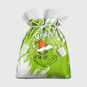 Подарочный 3D мешок с принтом Grinch Green. в Кировске, 100% полиэстер | Размер: 29*39 см | 2022 | grinch | happy new year | merry christmas | год тигра | гринч | зима близко | нг | новогодний | новый год | новый год 2022 | рождество | снег | снежинки