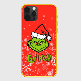 Чехол для iPhone 12 Pro с принтом Grinch Red. в Кировске, силикон | область печати: задняя сторона чехла, без боковых панелей | Тематика изображения на принте: 2022 | grinch | happy new year | merry christmas | год тигра | гринч | зима близко | нг | новогодний | новый год | новый год 2022 | рождество | снег | снежинки