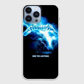 Чехол для iPhone 13 Pro Max с принтом Ride the Lightning | Metallica в Кировске,  |  | hard | heavy | james hetfield | kirk hammett | lars ulrich | metallica | music | robert trujillo | rock band | thrash | thrashmetal | альбом | джеймс хэтфилд | кирк хэмметт | ларс ульрих | метал | металика | металлика | музыка | роберт трухильо | рок груп