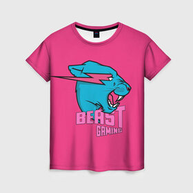 Женская футболка 3D с принтом Mr Beast Gaming Full Print (Pink edition) в Кировске, 100% полиэфир ( синтетическое хлопкоподобное полотно) | прямой крой, круглый вырез горловины, длина до линии бедер | gamer | games | gaming | mr beast | mrbeast | youtube | блогеры | игры | мистер бист | ютуберы