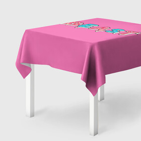 Скатерть 3D с принтом Mr Beast Donut (Pink edition) в Кировске, 100% полиэстер (ткань не мнется и не растягивается) | Размер: 150*150 см | arts | mr beast | mrbeast | youtube | арты | блогеры | мистер бист | прикольные надписи | ютуб | ютуберы