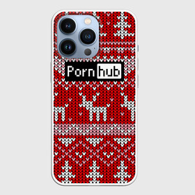 Чехол для iPhone 13 Pro с принтом Porn Hub новогодний в Кировске,  |  | deer | holiday | new year | pattern | новый год | олень | праздник | узор