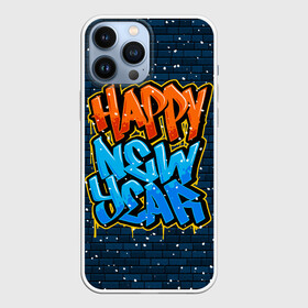 Чехол для iPhone 13 Pro Max с принтом С Новым Годом граффити   Happy New Year graffiti в Кировске,  |  | Тематика изображения на принте: graffiti | wall | граффити | зима | новый год | рождество | снег | снежинка | стена