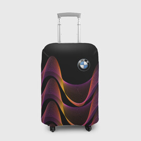 Чехол для чемодана 3D с принтом BMW world exhibition 2021 в Кировске, 86% полиэфир, 14% спандекс | двустороннее нанесение принта, прорези для ручек и колес | bmw | exhibition | germany | pattern | prestige | бмв | выставка | германия | престиж | узор