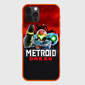 Чехол для iPhone 12 Pro с принтом Space Fight | Metroid Dread в Кировске, силикон | область печати: задняя сторона чехла, без боковых панелей | Тематика изображения на принте: game | logo | mercurysteam | metroid | metroid dread | metroid fusion | samus aran | игра | компьютерная игра | лого | логотип | метроид | метроид дреад | мэтроид | мэтройдо дореддо | самус аран | эмблема