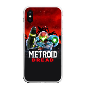 Чехол для iPhone XS Max матовый с принтом Space Fight | Metroid Dread в Кировске, Силикон | Область печати: задняя сторона чехла, без боковых панелей | Тематика изображения на принте: game | logo | mercurysteam | metroid | metroid dread | metroid fusion | samus aran | игра | компьютерная игра | лого | логотип | метроид | метроид дреад | мэтроид | мэтройдо дореддо | самус аран | эмблема