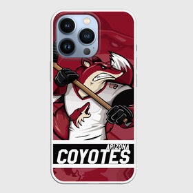 Чехол для iPhone 13 Pro с принтом Аризона Койотис, Arizona Coyotes в Кировске,  |  | arizona | arizona coyotes | coyotes | hockey | nhl | usa | аризона | аризона койотис | койотис | нхл | спорт | сша | феникс | финикс койотс | хоккей | шайба