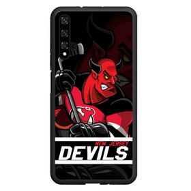 Чехол для Honor 20 с принтом Нью Джерси Девилз New Jersey Devils в Кировске, Силикон | Область печати: задняя сторона чехла, без боковых панелей | devils | hockey | new jersey | new jersey devils | nhl | usa | девилз | нхл | ньюджерси | ньюджерси девилз | спорт | сша | хоккей | шайба