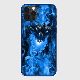 Чехол для iPhone 12 Pro Max с принтом Дракон в синем пламени Dragon in blue flame в Кировске, Силикон |  | dragon | дракон | миф | монстр | огонь | пламя | фэнтези