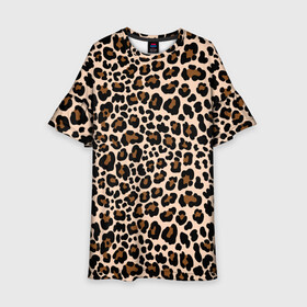 Детское платье 3D с принтом Леопардовые Пятна в Кировске, 100% полиэстер | прямой силуэт, чуть расширенный к низу. Круглая горловина, на рукавах — воланы | jaguar | leopard | ocelot | predator | гепард | дикая кошка | животное | зверь | кот | леопард | леопардовые пятна | оцелот | хищная кошка | хищник | ягуар