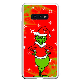 Чехол для Samsung S10E с принтом Новогодний Grinch на танцполе. в Кировске, Силикон | Область печати: задняя сторона чехла, без боковых панелей | 2022 | grinch | happy new year | merry christmas | год тигра | гринч | зима близко | нг | новогодний | новый год | новый год 2022 | рождество | снег | снежинки