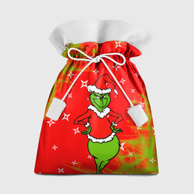 Подарочный 3D мешок с принтом Новогодний Grinch на танцполе. в Кировске, 100% полиэстер | Размер: 29*39 см | 2022 | grinch | happy new year | merry christmas | год тигра | гринч | зима близко | нг | новогодний | новый год | новый год 2022 | рождество | снег | снежинки