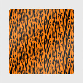 Магнит виниловый Квадрат с принтом Тигровые Полосы в Кировске, полимерный материал с магнитным слоем | размер 9*9 см, закругленные углы | animal | beast | cat | predator | tiger | амурский тигр | белый тигр | год тигра | животное | зверь | кот | полосатая кошка | саблезубый тигр | тигр | хищник | царь джунглей | шерхан