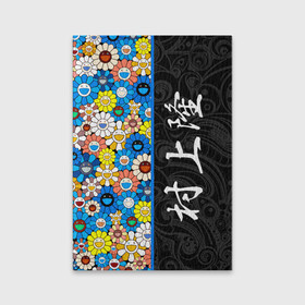 Обложка для паспорта матовая кожа с принтом Такаси Мураками Иероглифами в Кировске, натуральная матовая кожа | размер 19,3 х 13,7 см; прозрачные пластиковые крепления | Тематика изображения на принте: japan | smile | takashi murakami | арт | восточный узор | иероглифы | искусство | красочный | разноцветные цветы | ромашки | смайл | такаси мураками | такаши мураками | узор | улыбки | цветочки | цветочный узор