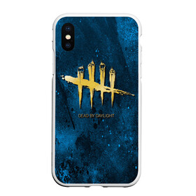 Чехол для iPhone XS Max матовый с принтом Dead by Daylight Golden Logo в Кировске, Силикон | Область печати: задняя сторона чехла, без боковых панелей | Тематика изображения на принте: daylight | выживание | дед бай дейлайт | мертвы к рассвету | охотник | ужасы | хоррор