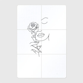 Магнитный плакат 2Х3 с принтом Девушка с розой (красивая) в Кировске, Полимерный материал с магнитным слоем | 6 деталей размером 9*9 см | девушка | для девушек | красивая | на подарок | с розой