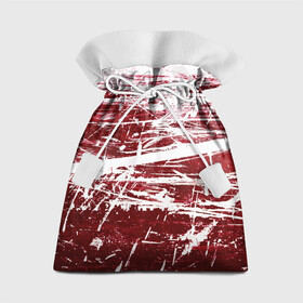 Подарочный 3D мешок с принтом CRAZY RED в Кировске, 100% полиэстер | Размер: 29*39 см | Тематика изображения на принте: абстракция | красно белый | красный | пестрый | царапины