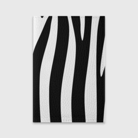 Обложка для паспорта матовая кожа с принтом ZeBRO в Кировске, натуральная матовая кожа | размер 19,3 х 13,7 см; прозрачные пластиковые крепления | зебра | пестрый | полосатый | узор | черно белое