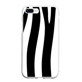 Чехол для iPhone 7Plus/8 Plus матовый с принтом ZeBRO в Кировске, Силикон | Область печати: задняя сторона чехла, без боковых панелей | зебра | пестрый | полосатый | узор | черно белое