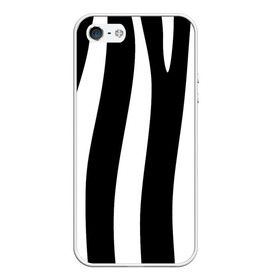 Чехол для iPhone 5/5S матовый с принтом ZeBRO в Кировске, Силикон | Область печати: задняя сторона чехла, без боковых панелей | зебра | пестрый | полосатый | узор | черно белое