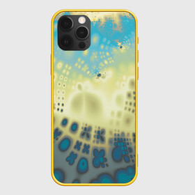 Чехол для iPhone 12 Pro с принтом Коллекция Journey Бриз 126-2 в Кировске, силикон | область печати: задняя сторона чехла, без боковых панелей | abstraction | blue | color | fractal | yellow | абстракция | желтый | на витрину | фрактал | цветной