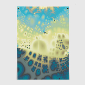 Постер с принтом Коллекция Journey Бриз 126-2 в Кировске, 100% бумага
 | бумага, плотность 150 мг. Матовая, но за счет высокого коэффициента гладкости имеет небольшой блеск и дает на свету блики, но в отличии от глянцевой бумаги не покрыта лаком | abstraction | blue | color | fractal | yellow | абстракция | желтый | на витрину | фрактал | цветной