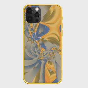 Чехол для iPhone 12 Pro Max с принтом Орхидеи Небо и песок Абстракция 403-1 в Кировске, Силикон |  | abstraction | blue | flowers | fractal | ornament | pattern | yellow | абстракция | желтый | орнамент | узор | фрактал | цветы
