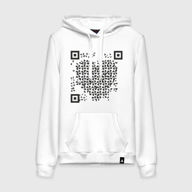 Женская толстовка с принтом QR Love в Кировске, френч-терри, мягкий теплый начес внутри (100% хлопок) | карман-кенгуру, эластичные манжеты и нижняя кромка, капюшон с подкладом и шнурком | coronavirus | covid | covid19 | l | qr code | qr код | sputnik | вакцина | вакцинация | вирус | здоровье | изоляция | иммунитет | карантин | ковид | код | корона | коронавирус | маркировка | маска | пандемия | паспорт