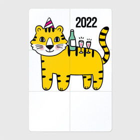 Магнитный плакат 2Х3 с принтом Тигр - новогодний стол в Кировске, Полимерный материал с магнитным слоем | 6 деталей размером 9*9 см | 2022 | год тигра | новый год | новый год 2022 | символ года | тигр | тигренок | тигрица | тигры