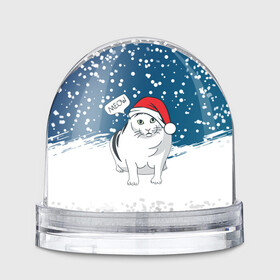 Игрушка Снежный шар с принтом НОВОГОДНИЙ КОТ БЕНДЕР (МЕМ) в Кировске, Пластик | Изображение внутри шара печатается на глянцевой фотобумаге с двух сторон | Тематика изображения на принте: 2022 | 22 | bender | cat | christmas | meme | memes | meow | merry | new | snow | winter | year | бендер | год | зима | кот | кошка | мем | мемы | мяй | новый | рождество | снег | толстый