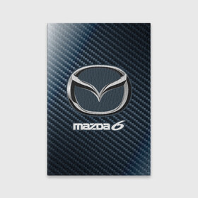 Обложка для паспорта матовая кожа с принтом MAZDA 6 - Карбон в Кировске, натуральная матовая кожа | размер 19,3 х 13,7 см; прозрачные пластиковые крепления | Тематика изображения на принте: auto | logo | mazda | mazda 6 | moto | symbol | авто | автомобиль | гонки | знак | карбон | лого | логотип | логотипы | мазда | марка | машина | мото | символ | символы