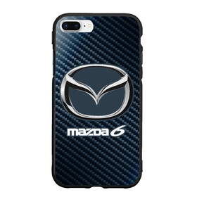 Чехол для iPhone 7Plus/8 Plus матовый с принтом MAZDA 6 - Карбон в Кировске, Силикон | Область печати: задняя сторона чехла, без боковых панелей | auto | logo | mazda | mazda 6 | moto | symbol | авто | автомобиль | гонки | знак | карбон | лого | логотип | логотипы | мазда | марка | машина | мото | символ | символы